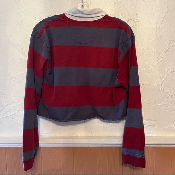 Denver Hayes Rugby Style Crop Top Size Medium - Picture 2 of 5